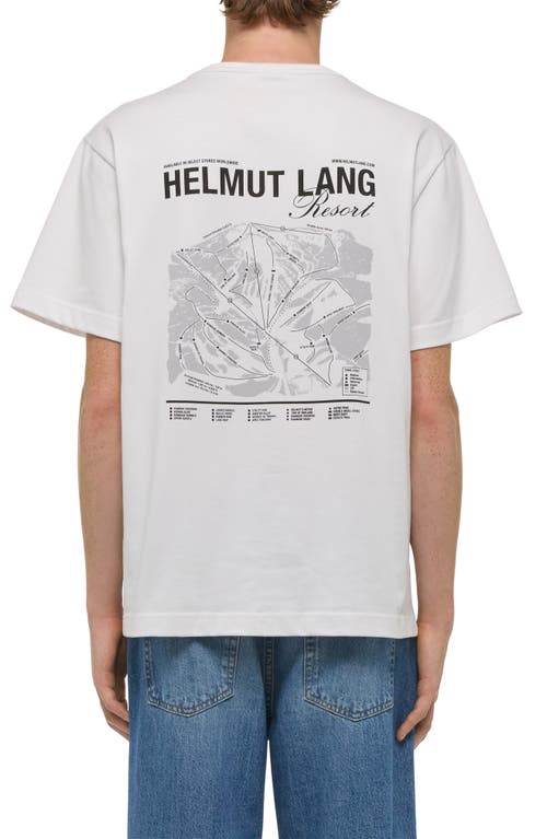 Helmut Lang Ski Map Graphic T-shirt In White