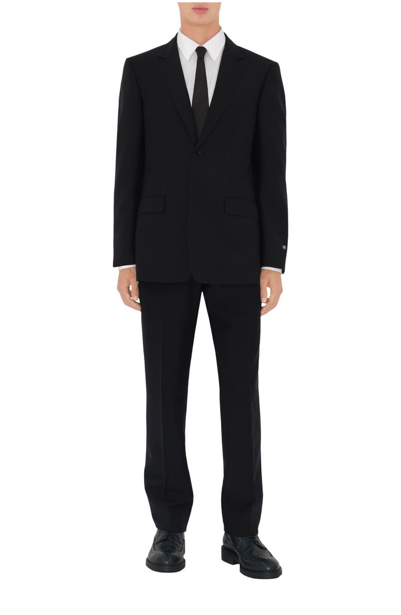 Burberry Wool Mohair Tailored Jacket, Main, color, Black