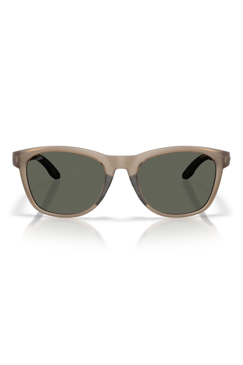 Aleta 54mm Polarized Round Sunglasses, Main, color, MATTE BROWN SMOKE / GRAY 580G
