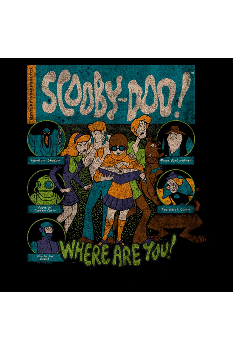 Men's Scooby Doo Where Are You Villains  Graphic T-Shirt, Alternate, color, Black