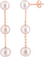 EFFY 14K Rose Gold Pink Freshwater 6-6.5mm Pearl Earrings