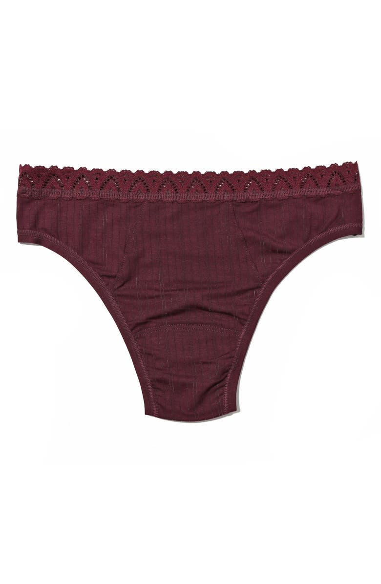 Hanky Panky MellowLuxe<sup>™</sup> Low Rise Thong, Alternate, color, Dried Cherry