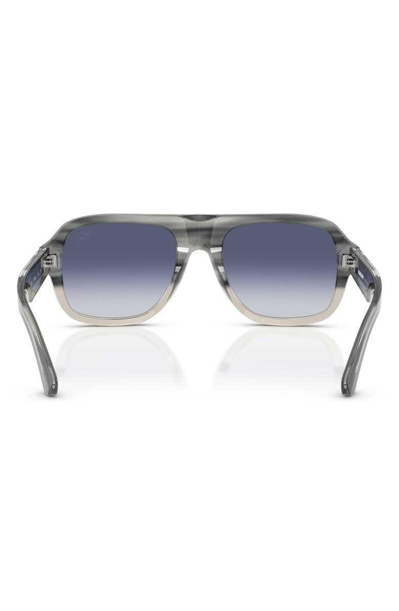 Burberry 55mm Pilot Sunglasses, Alternate, color, Grey Gradient / Grey Blue