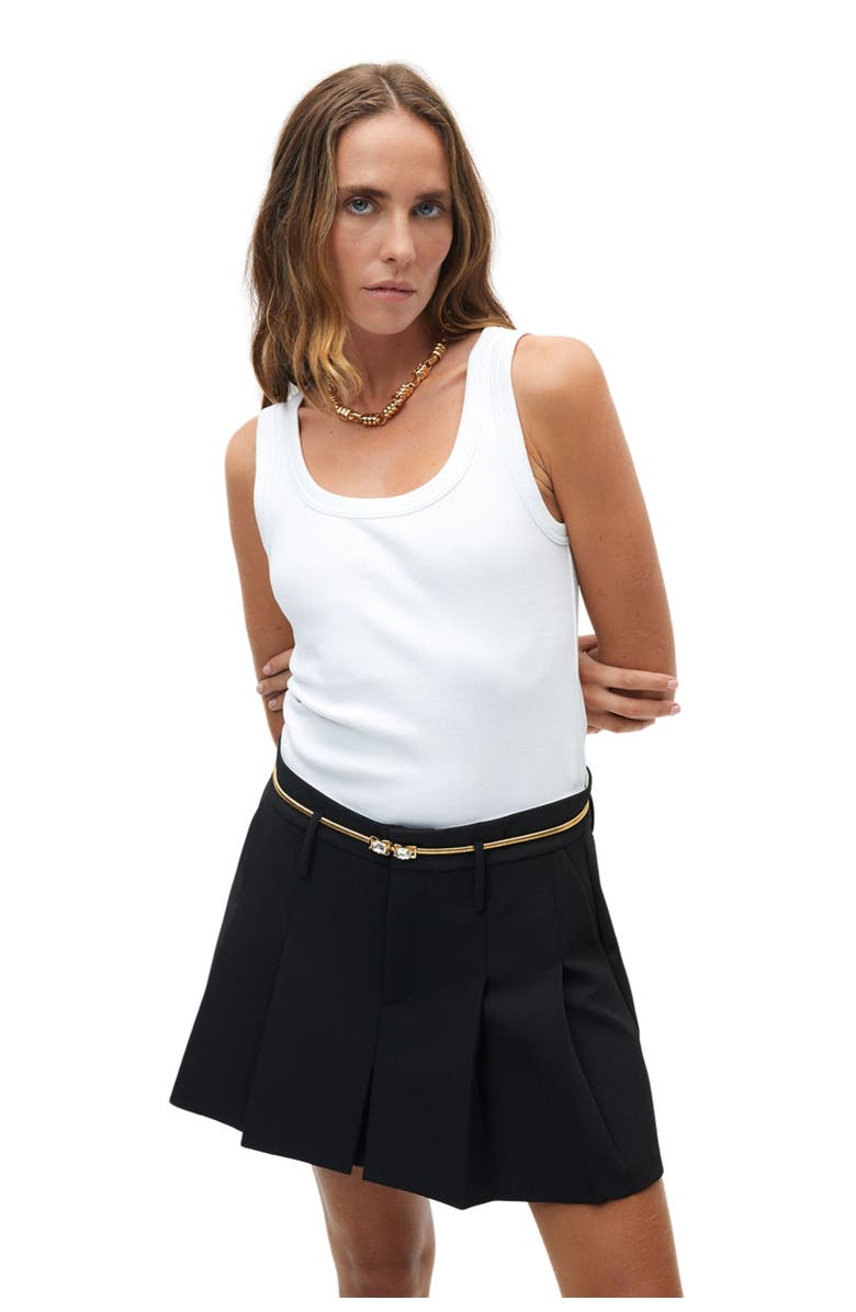 Nocturne Pleated Mini Skirt, Alternate, color, 