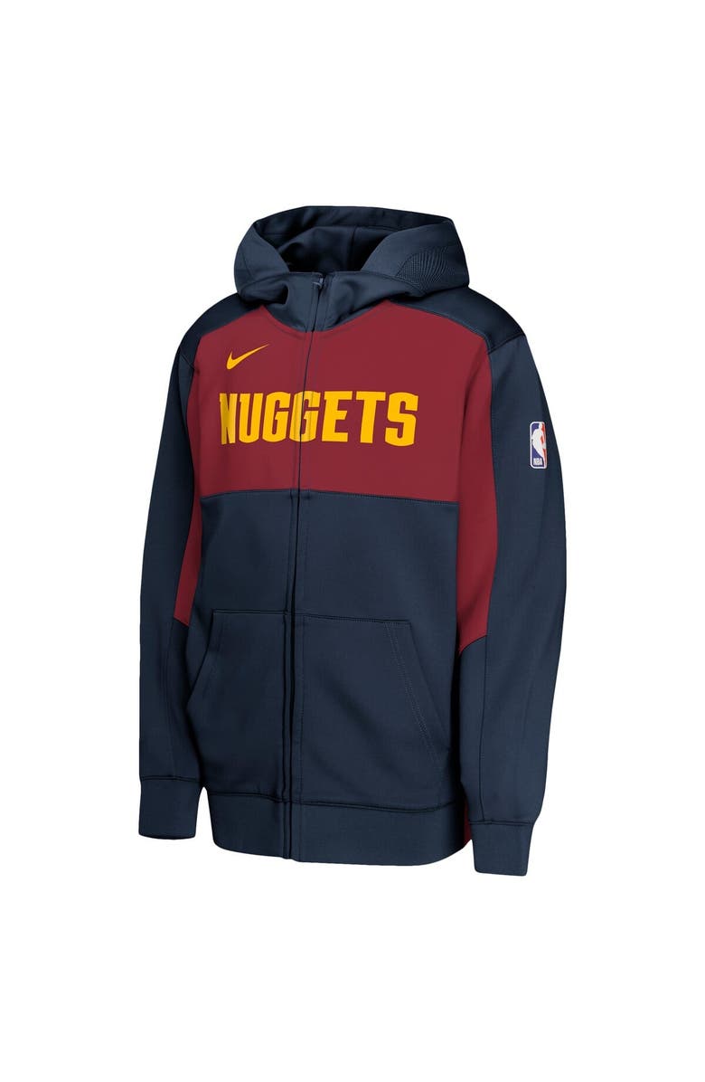 Nike Youth Nike Navy/Red Denver Nuggets Authentic On-Court Showtime Performance Full-Zip Hoodie, Alternate, color, 
