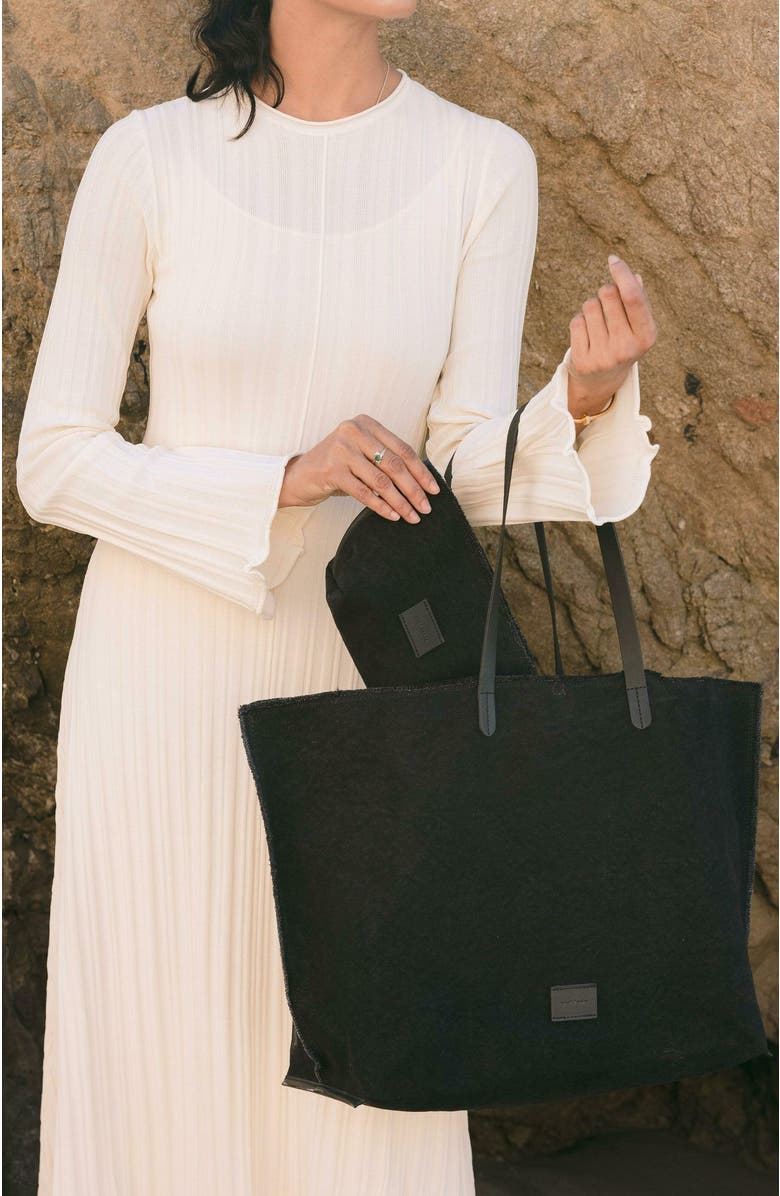 Graf Lantz Hana Canvas Boat Bag, Alternate, color, Black