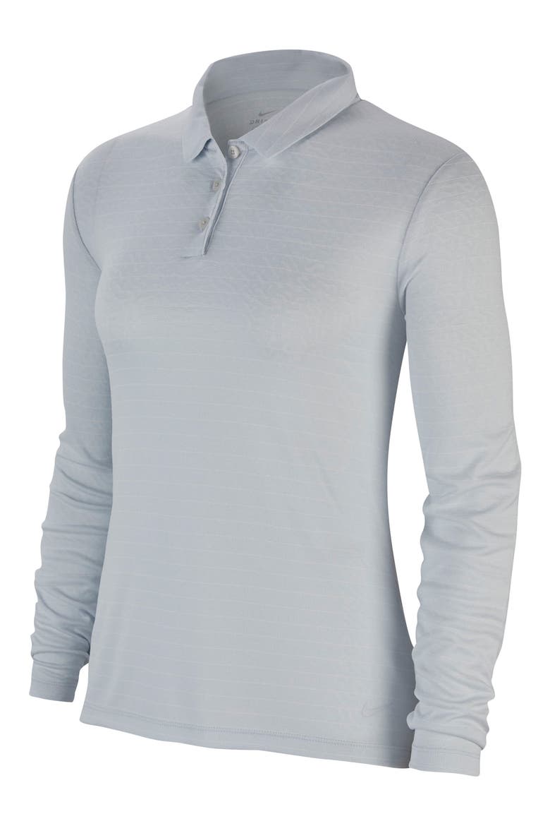 Dri-FIT Long Sleeve Golf Polo, Main, color, PURE PLATINUM/ SAIL