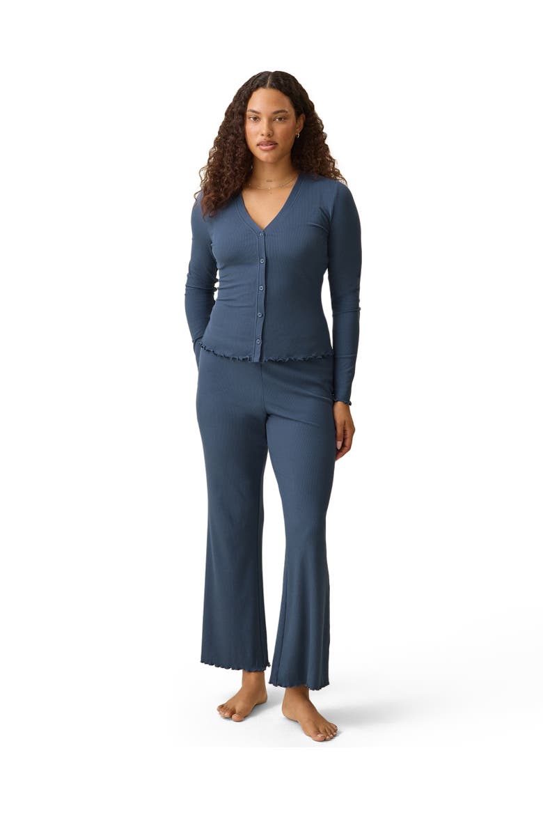 Ribbed Modal Lounge Pant, Alternate, color, Light Navy