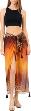 RANEES Animal Print Long Sarong