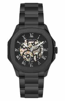 Skeleton Dial Automatic Bracelet Watch, 42mm