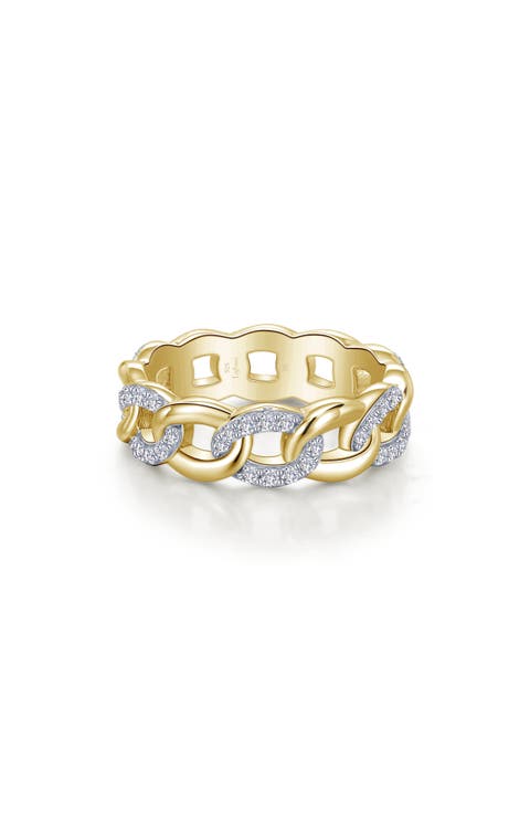 Simulated Diamond Pavé Link Eternity Ring