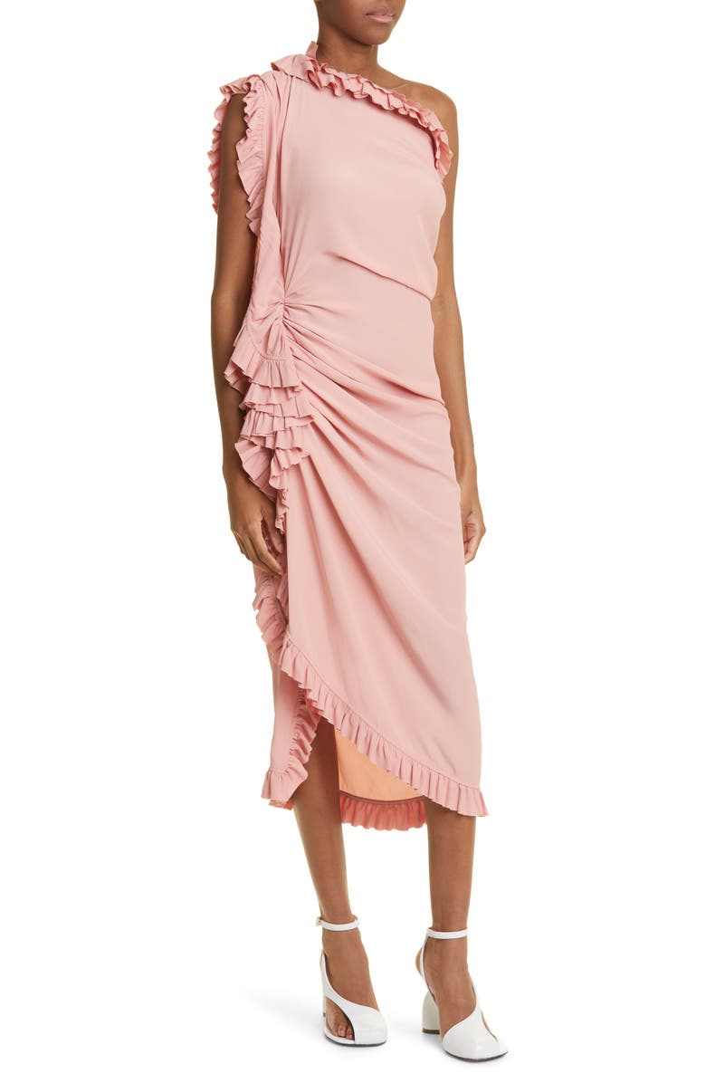 Dries Van Noten Dinas One-Shoulder Ruffle Dress, Alternate, color, 