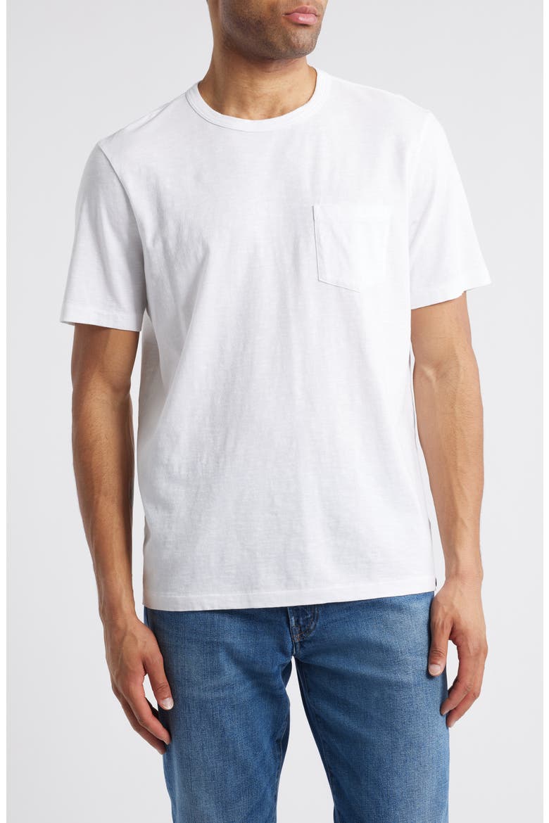 Sunwashed Pocket T-Shirt, Main, color, WHITE