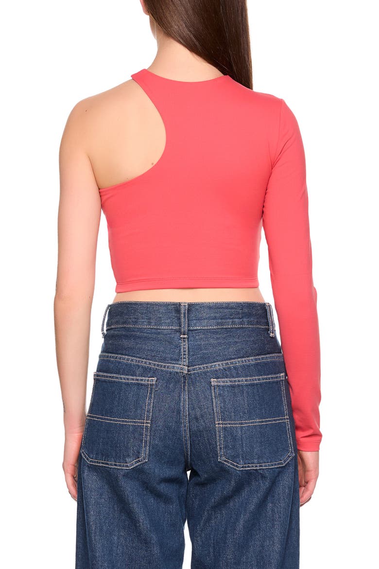 One-Shoulder Cutout Crop Top, Alternate, color, CHERRY BLOSSOM