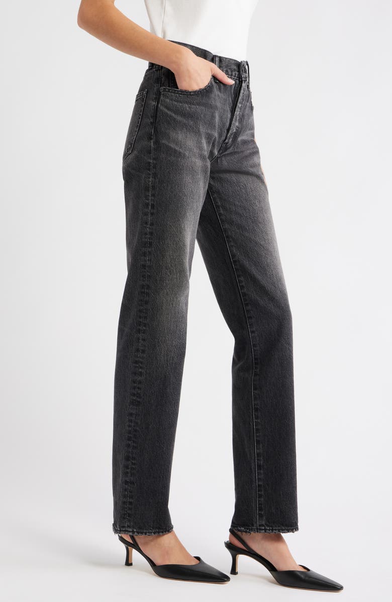MOUSSY VINTAGE Melbourne Straight Leg Jeans, Alternate, color, Black