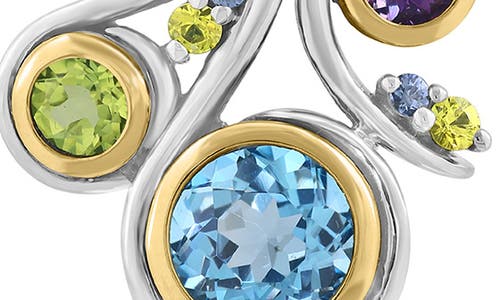 Effy Bezel Set Gemstone Cluster Pendant Necklace In Metallic