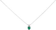 Haus of Brilliance 14K Gold 5X5 MM Heart Shaped Gemstone Solitaire Pendant Necklace