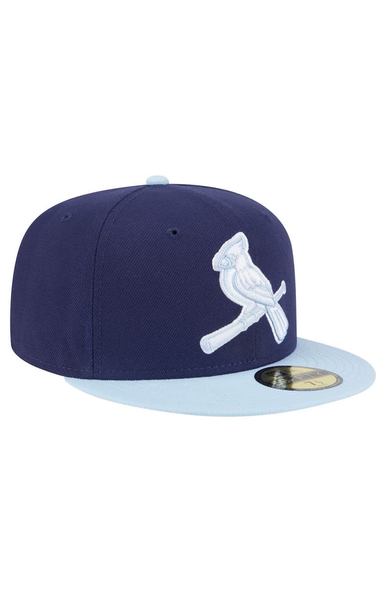 New Era Men's New Era Navy/Light Blue St. Louis Cardinals Color Pack 2-Tone 59FIFTY Fitted Hat, Alternate, color, 