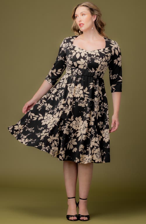Kiyonna Royal Metallic Dress In Black