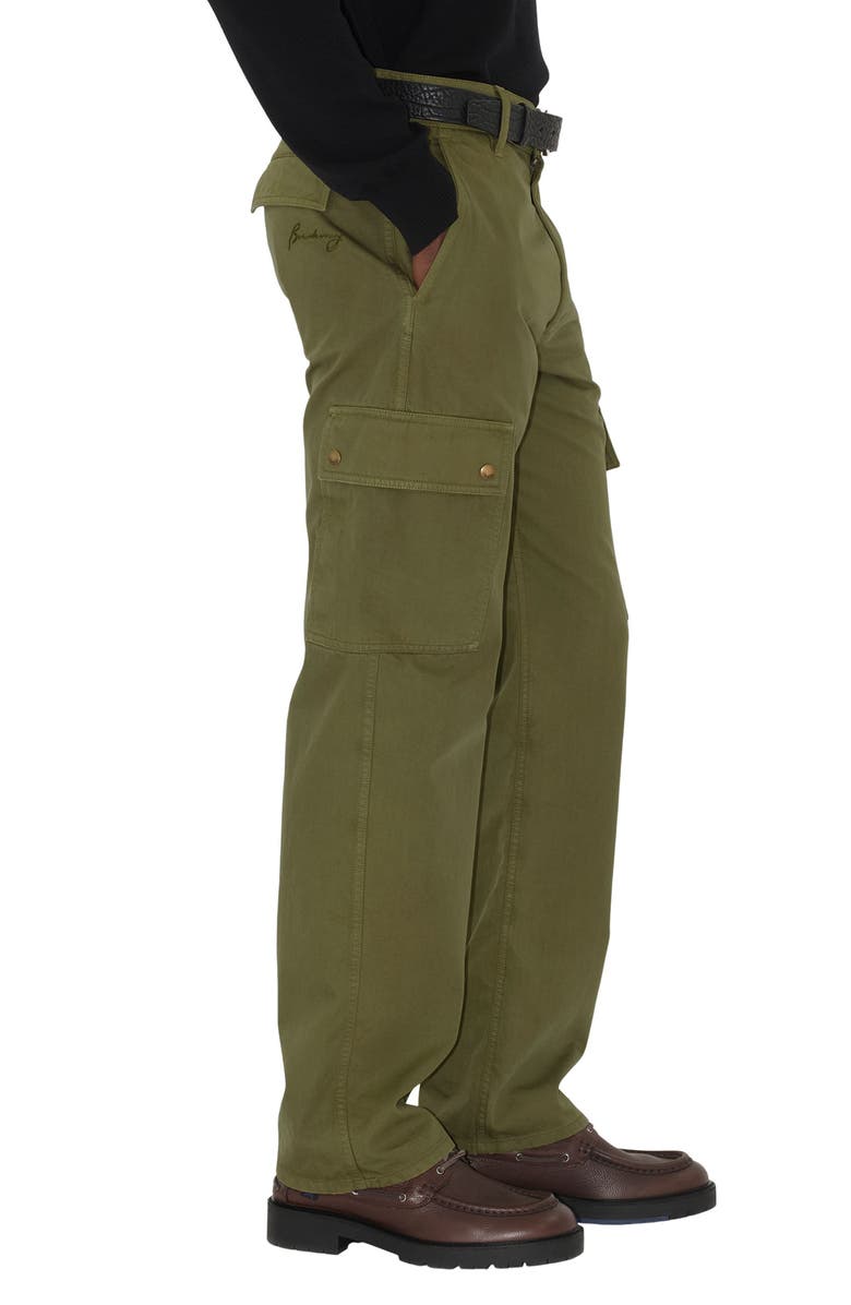 Burberry Gabardine Cargo Pants, Alternate, color, Wreath
