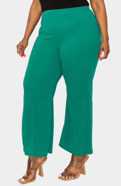 L I V D Blake Pintuck Pleat Wide Leg Pants In Kelly Green