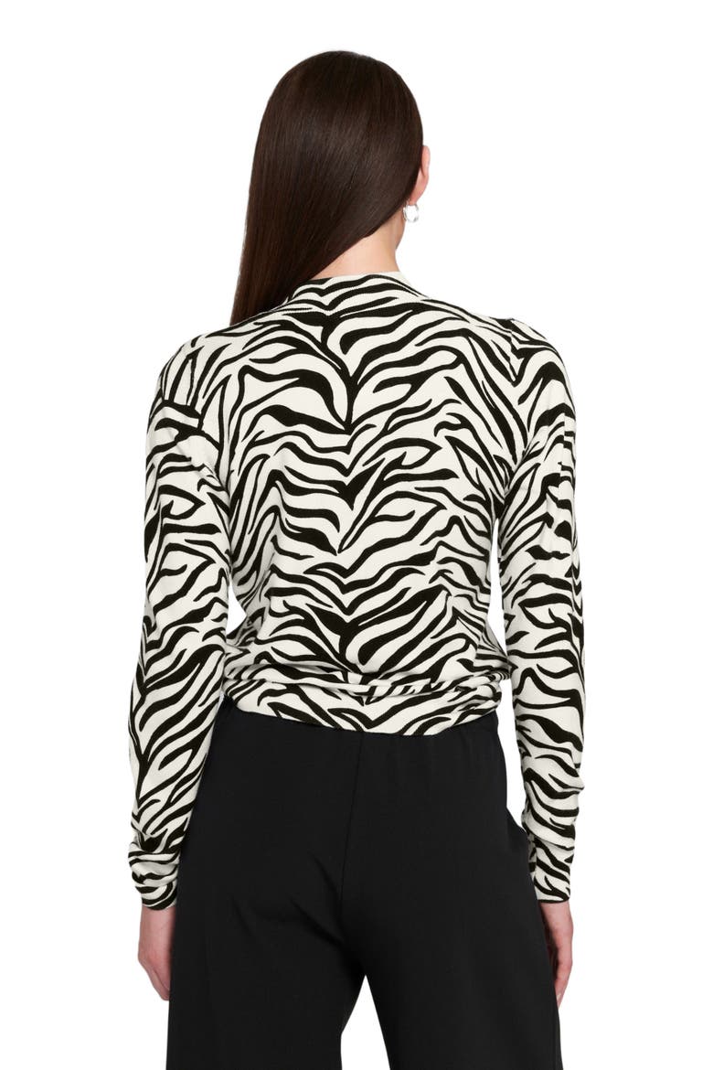 Zebra Printed Feather Weight Top Animal Print Sweater, Alternate, color, Zebra