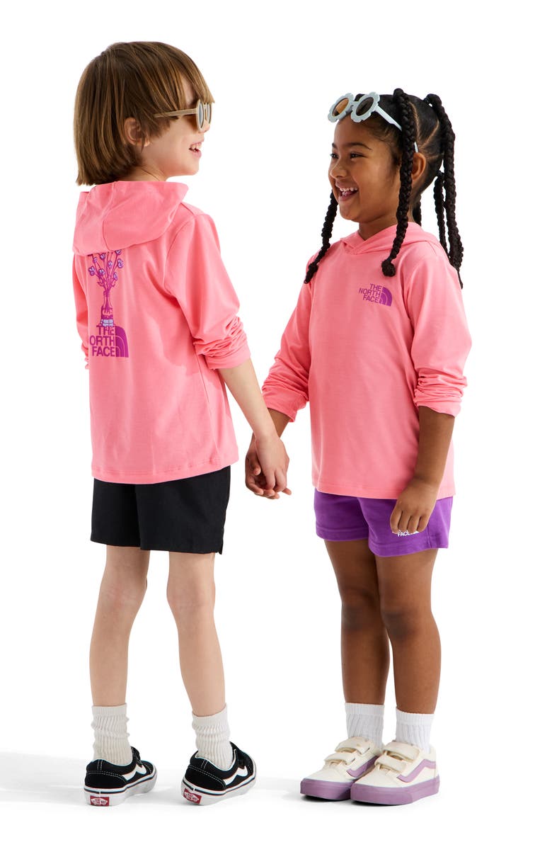 The North Face Kids' Adventure Grow Your Soul Graphic Hoodie, Alternate, color, Coral Crush