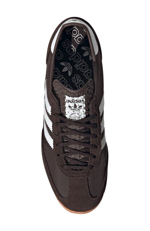 Shop Adidas Originals Adidas Sl 72 Sneaker In Dark Brown/white/gum