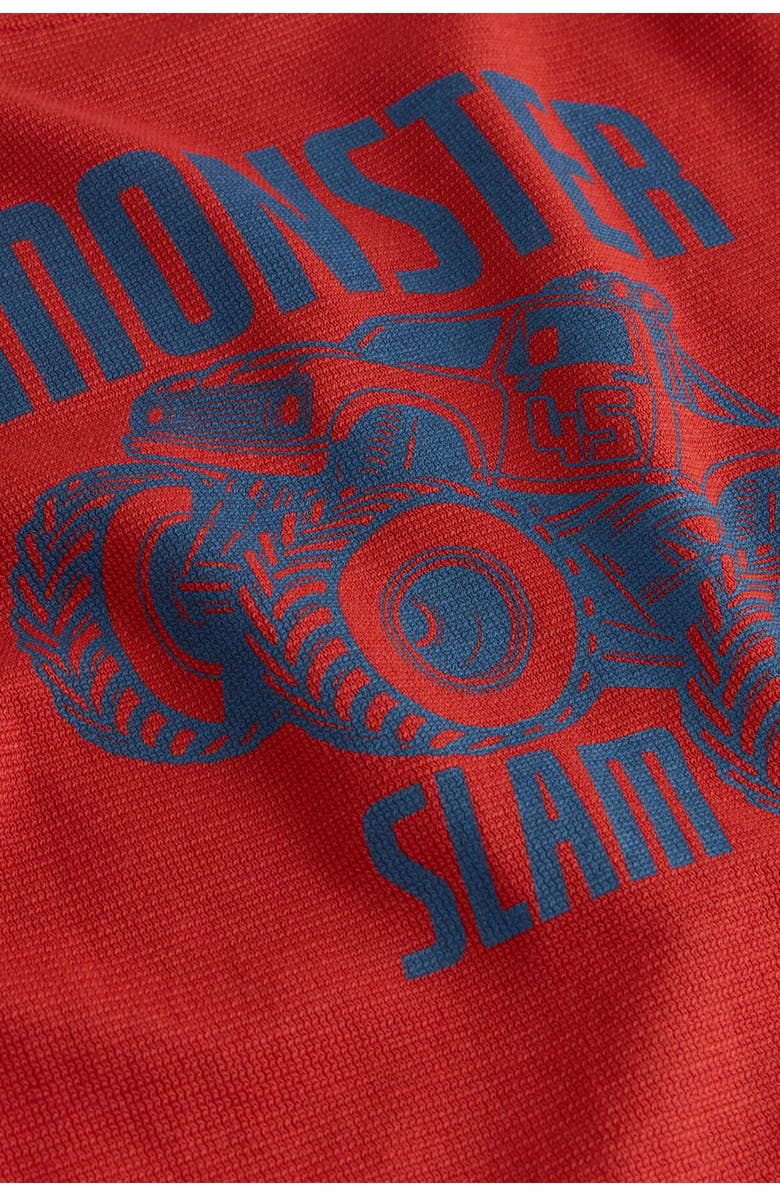 NEXT Kids' Monster Truck Textured Jersey Graphic T-Shirt, Alternate, color, Red