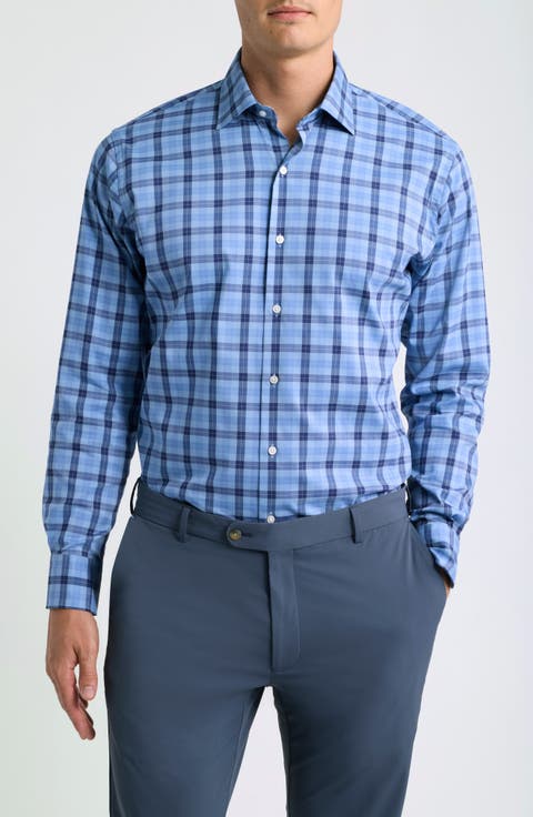 Henry Plaid Stretch Button Up Sport Shirt