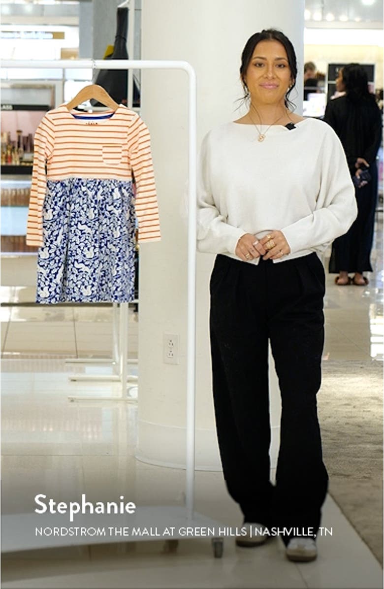 Kids' Hotchpotch Mix Print Long Sleeve Cotton Dress, sales video thumbnail