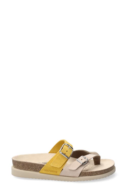 Mephisto Happy Slide Sandal In Warm Grey Combo 62860