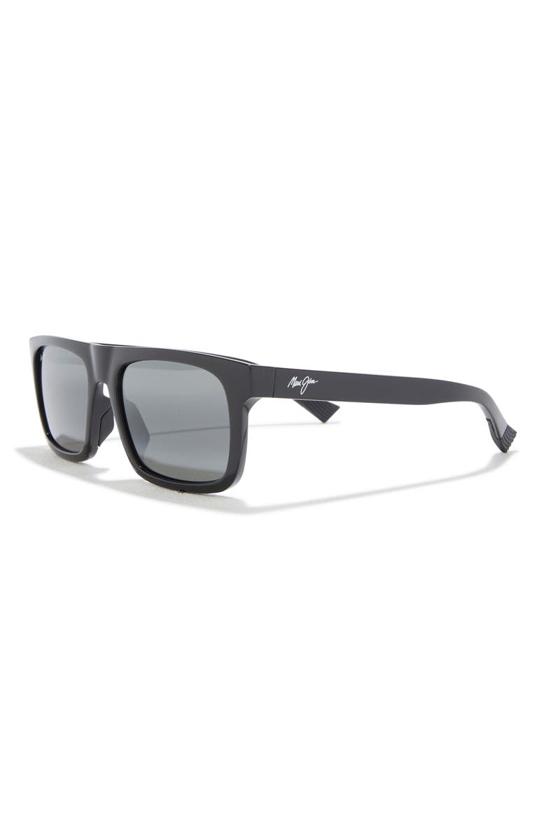 56mm Polarized Square Sunglasses, Alternate, color, BLACK BLACK GREY