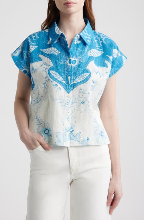 Simone Cotton & Linen Button-Up Shirt