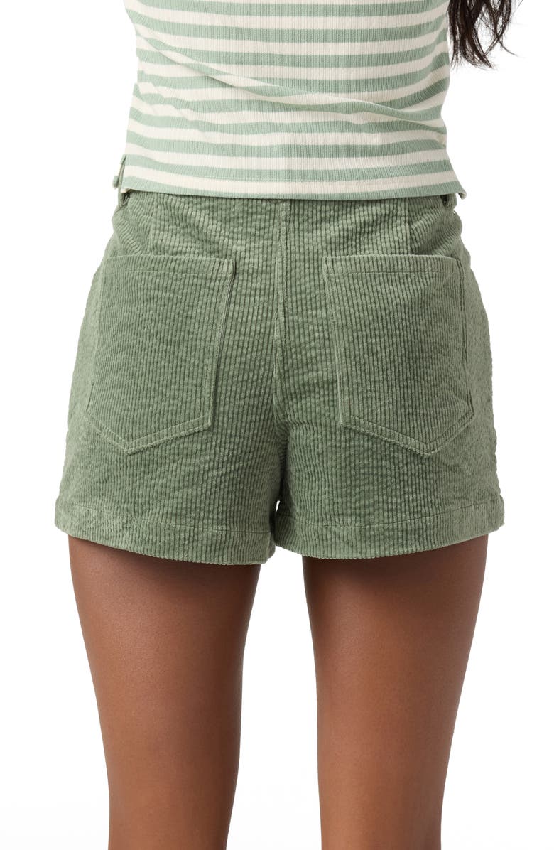O'Neill Langford High Waist Corduroy Shorts, Alternate, color, Sea Spray