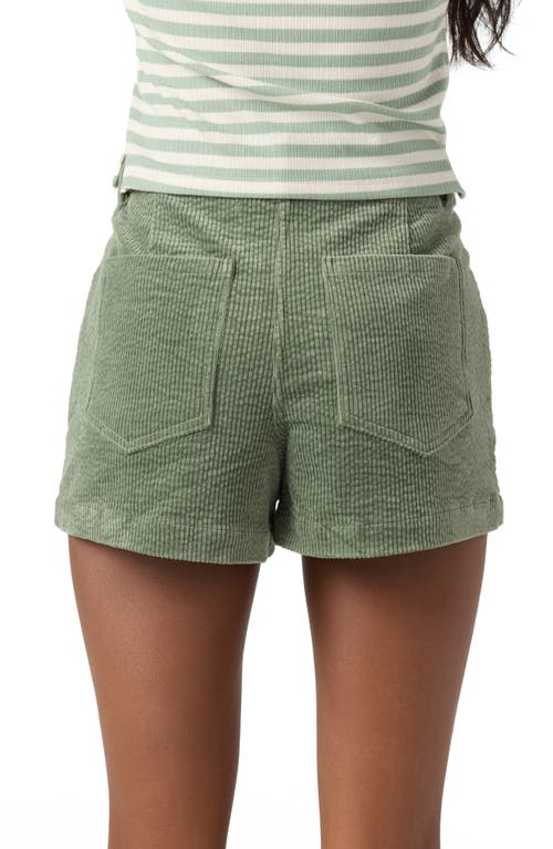 O'neill Langford High Waist Corduroy Shorts In Green