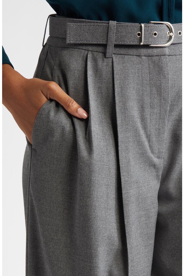 Freja Belted Wide Leg Pants, Alternate, color, GREY