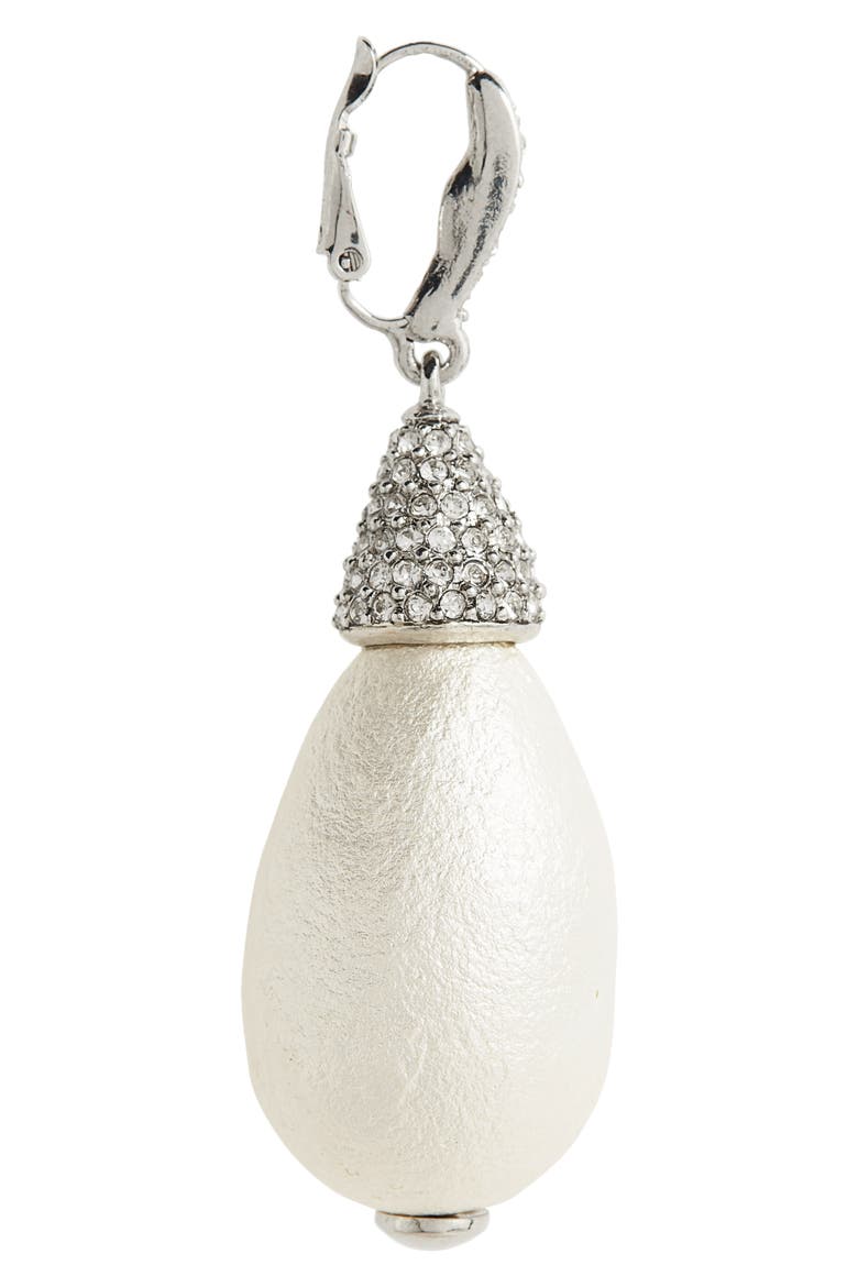 Imitation Pearl Drop Earrings, Alternate, color, PEARL