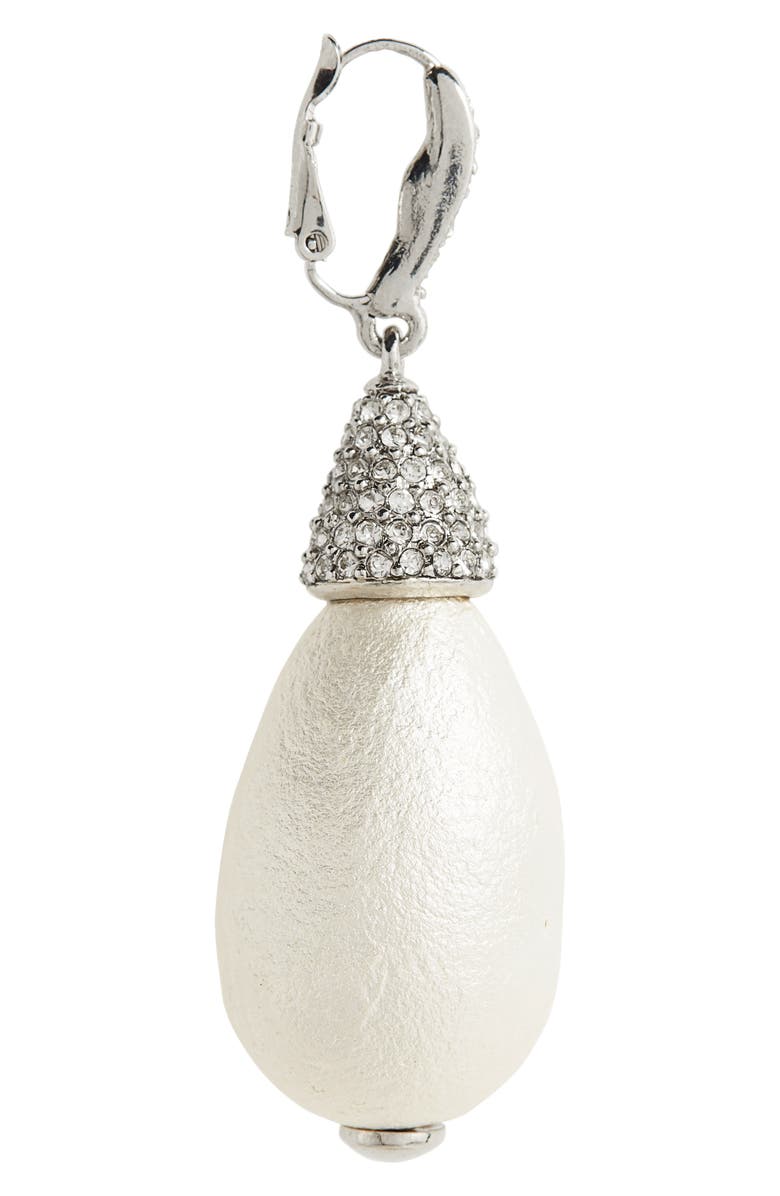 Oscar de la Renta Imitation Pearl Drop Earrings, Alternate, color,