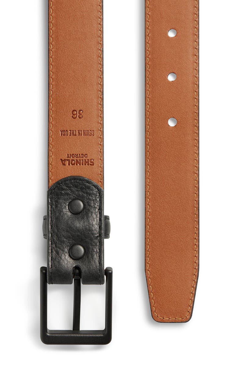 Shinola Guardian Leather Belt Set, Alternate, color, 