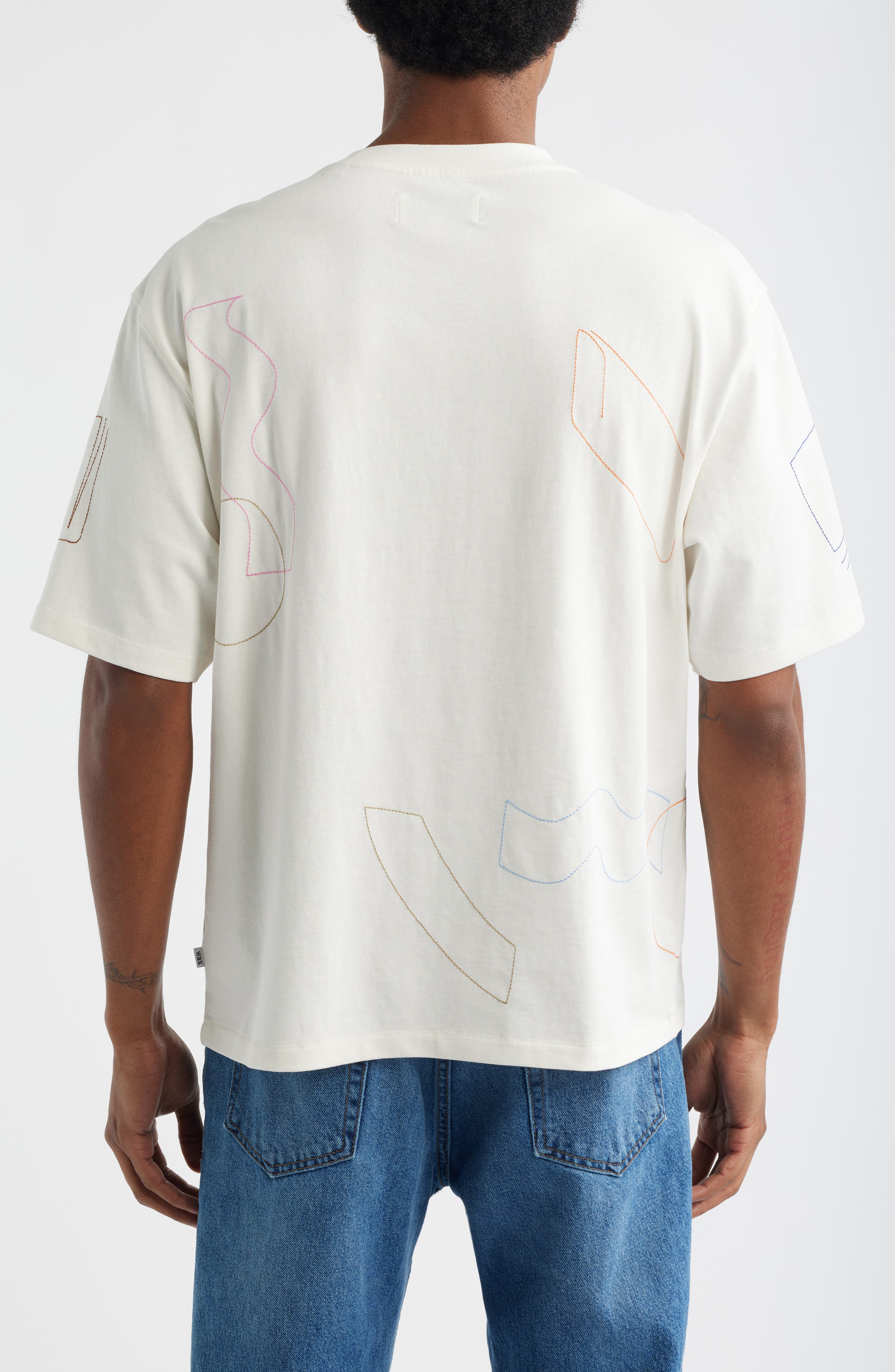 Milton Shapes Scribble Embroidery T-Shirt - image 2