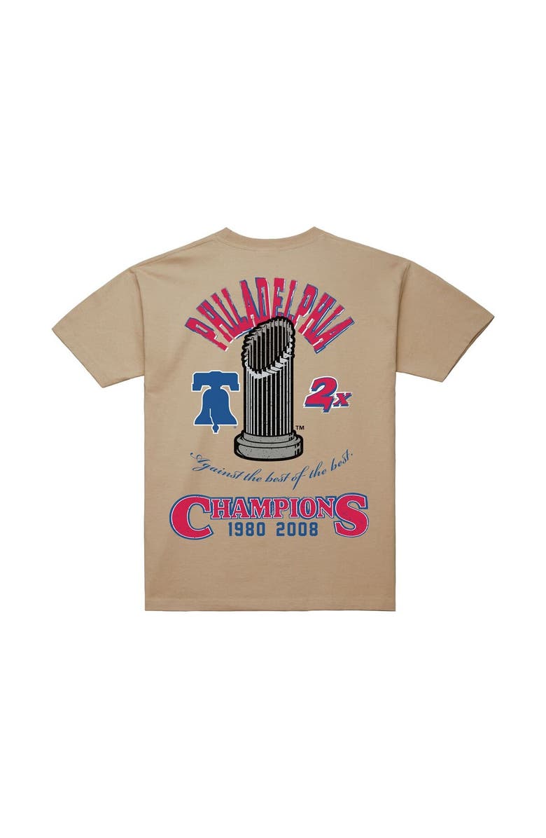 Mitchell & Ness Men's Mitchell & Ness  Cream Philadelphia Phillies Legacy Defined T-Shirt, Alternate, color, Cream