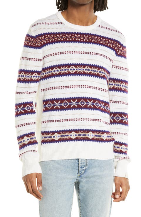 Wesley Fair Isle Wool Crewneck Sweater