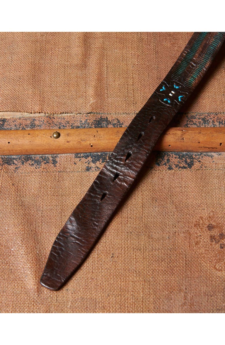 Fortela Western Turquoise Stone Belt, Alternate, color, Leather