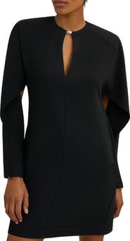 Reiss Atelier Lula Sheer Back Detail Long Sleeve Dress