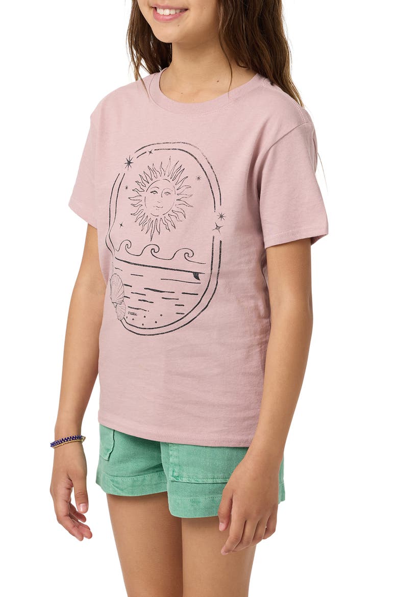 Kids' Sun Shell Angie Cotton Graphic T-Shirt, Alternate, color, ORCHID