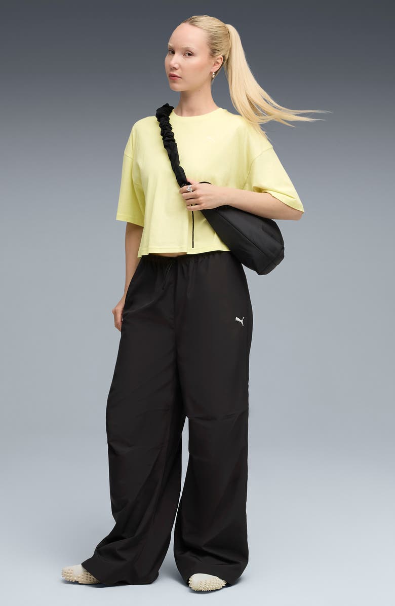 PUMA Wardrobe Essential Oversize T-Shirt, Alternate, color, Gold Moon