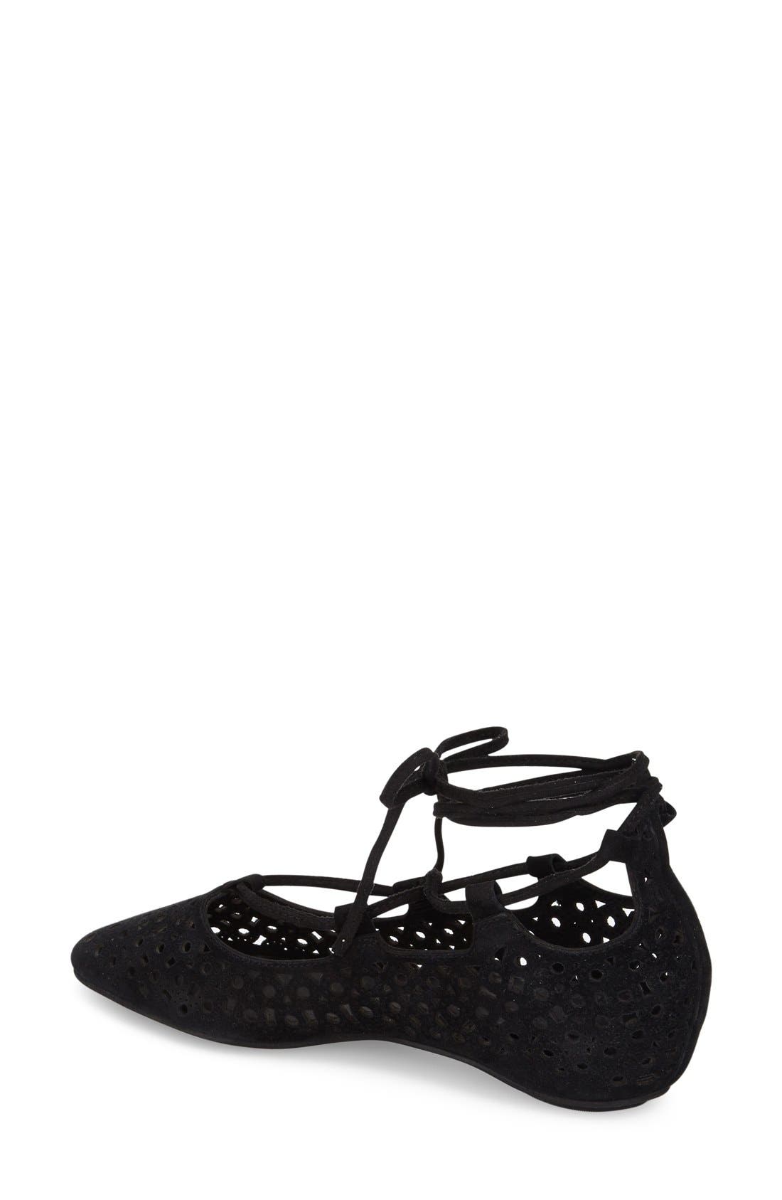 Jeffrey Campbell 'Atsuko' Cutout Lace-Up Flat, Alternate, color, 