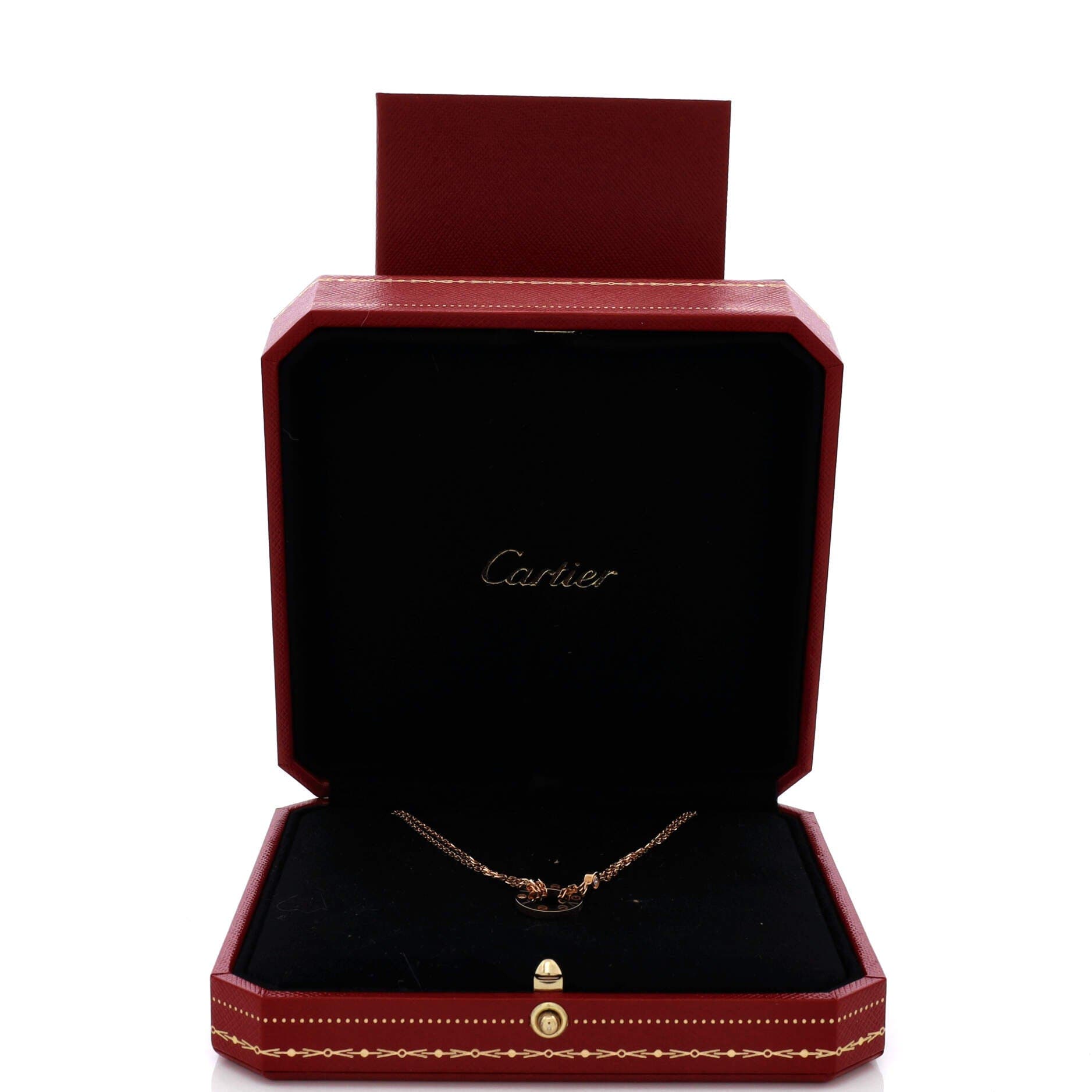 2 Diamonds Love Pendant Necklace 18K Rose Gold and Diamonds, Alternate, color, Metallic Gold