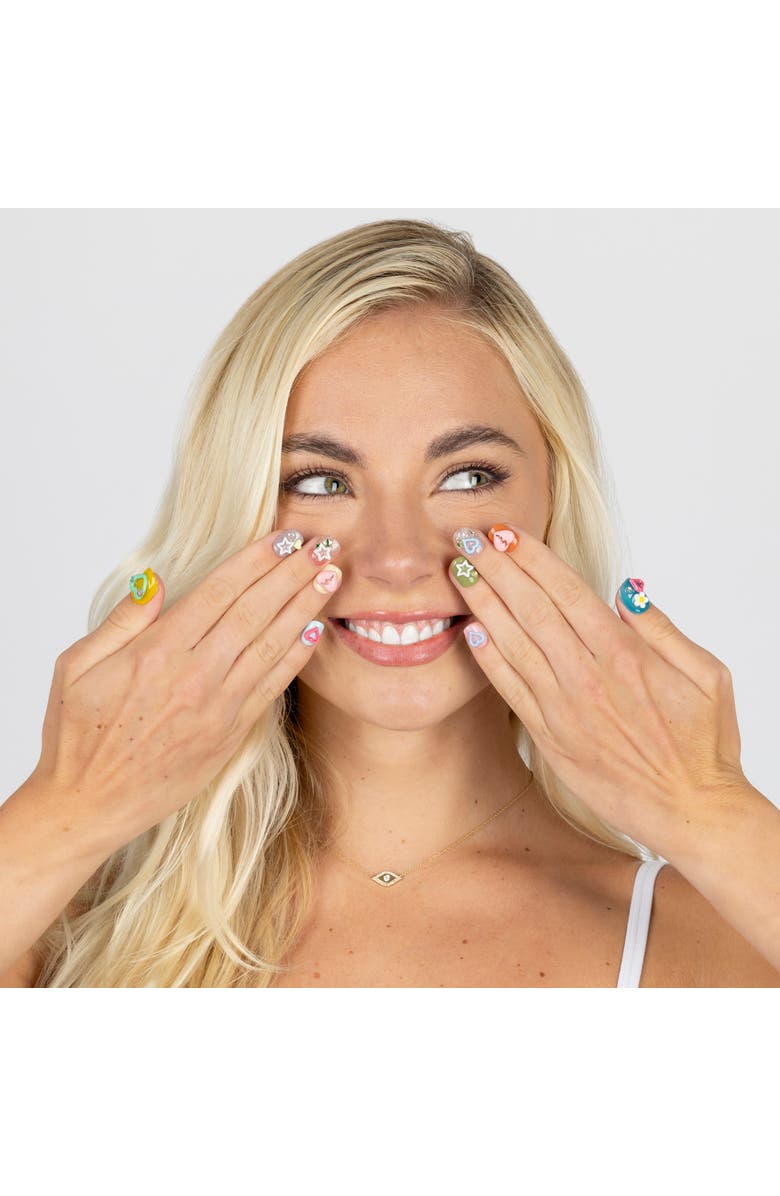 3H Nails Kawaii Star Luxury Handmade Press On Nails, Alternate, color, Multicolor